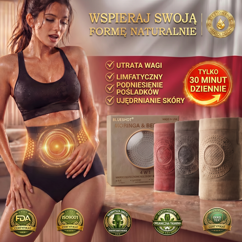 𝟐𝟎𝟐𝟔 NOWOŚĆ 🔥🏆𝐁𝐋𝐔𝐄𝐒𝐇𝐎𝐓® Moringa & Berberine 4-w-1 Szorty Modelujące i Wspomagające Spalanie Tłuszczu z Mikrocząsteczkami