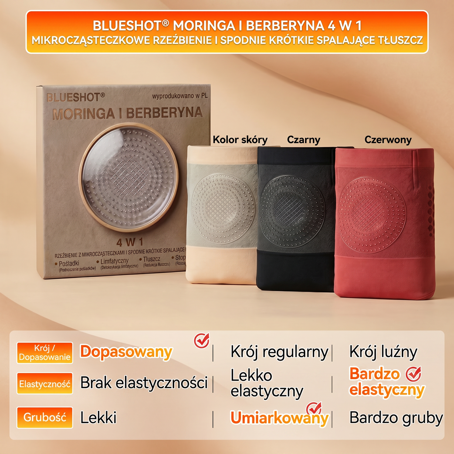 𝟐𝟎𝟐𝟔 NOWOŚĆ 🔥🏆CLEARENA® Moringa & Berberine 4-w-1 Szorty Modelujące i Wspomagające Spalanie Tłuszczu z Mikrocząsteczkami