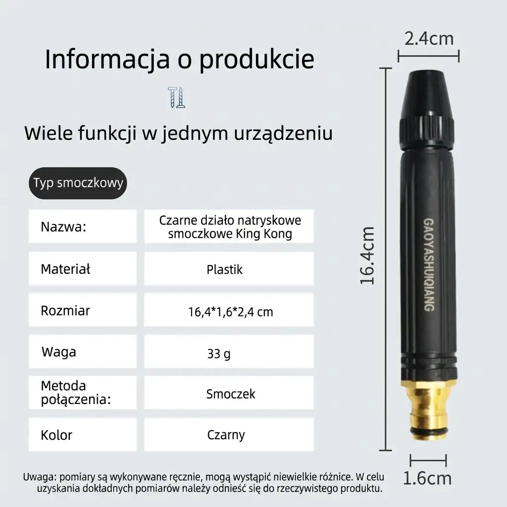 🚗OSTATNI DZIEŃ -50% ✨Belomontor® Wydajny Wysokociśnieniowy Pistolet Natryskowy do Mycia Samochodu i Ogrodu
