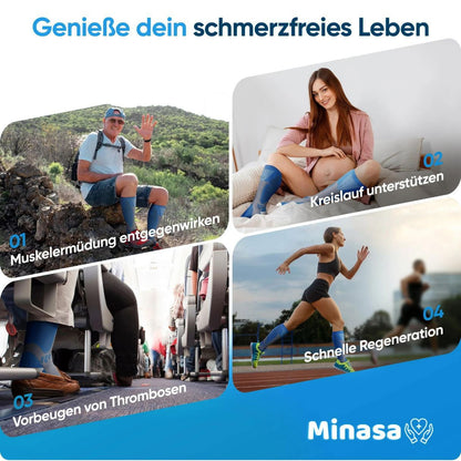 Minasa – Skarpety kompresyjne dla nóg i stóp bez bólu